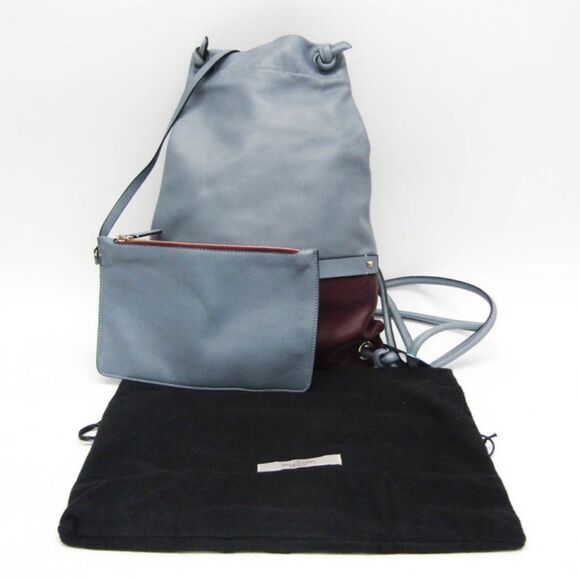 Valentino Garavani Unisex Backpack Like new 15”X11” Gorgeous Wine & Bluish Gray - Picture 2 of 10